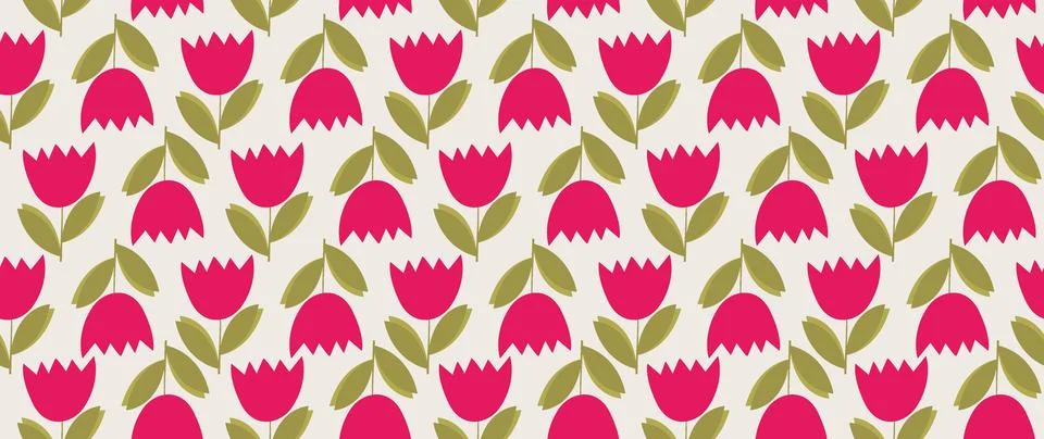 Vector seamless background. Minimalistic abstract floral pattern. Modern print Stock Illustration
