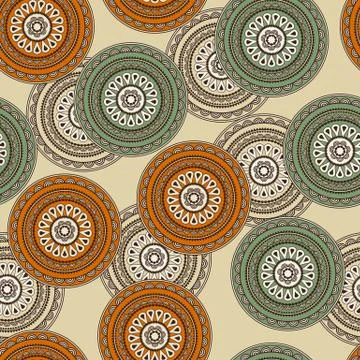 Vector  seamless background in oriental style Stock Illustration