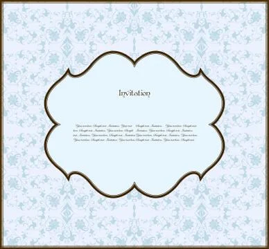 Vector seamless background pattern and frame Stock Illustration