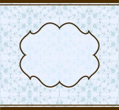 Vector seamless background pattern and frame Stock Illustration