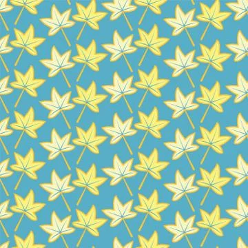 Vector seamless background pattern of autumn maple leaves 스톡 일러스트