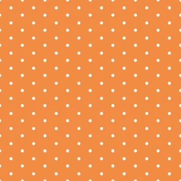 Vector seamless background with polka dot ornament made in autumn orange colo Stock-Illustration