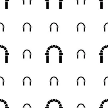 Vector seamless background for round arch Stock Illustration