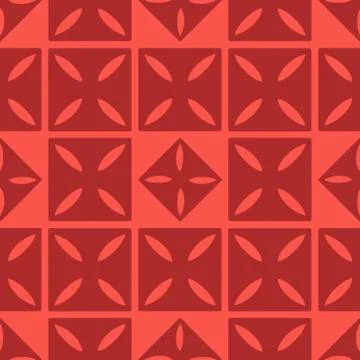Vector seamless background with squares and crossed abstract elements. Ethnic Stock Illustration
