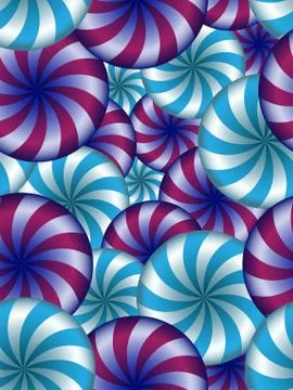 Vector seamless  background with turning umbrellas Stock Illustration