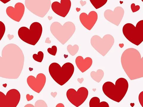 Vector seamless background Valentines day Red love heart seamless pattern ... Stock Photos