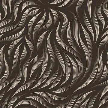 Vector seamless background.Texture of beige stripes gel pen on a brown Stock Illustration