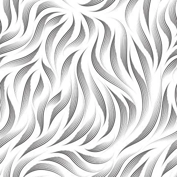 Vector seamless background.Texture of black stripes gel pen on a white Stock Illustration