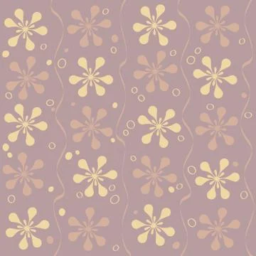 Vector seamless beautiful flower pattern Stock Illustration