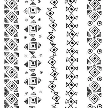 Vector seamless black and white pattern Stock Illustration