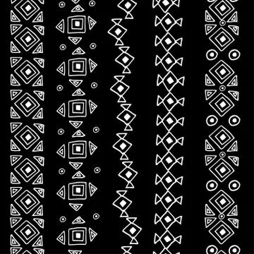 Vector seamless black and white pattern Stock Illustration