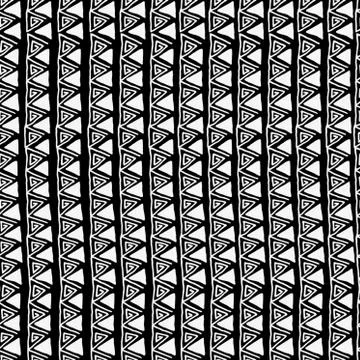 Vector seamless black and white  ethnic pattern Ilustración de archivo