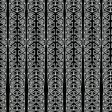 Vector seamless black and white  ethnic pattern Ilustración de archivo