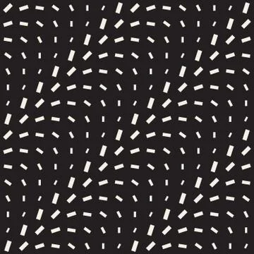 Vector Seamless Black And White Rectangles Halftone Diagonal Gradient Pattern Stock Illustration