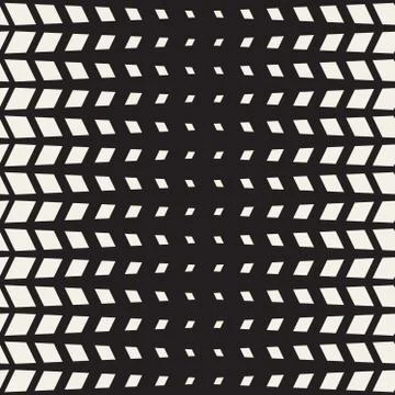 Vector Seamless Black And White Rectangle Diagonal Halftone Geometric Pattern Stock Illustration