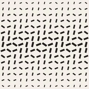 Vector Seamless Black And White Rectangles Rotation Halftone Geometric Pattern 스톡 일러스트
