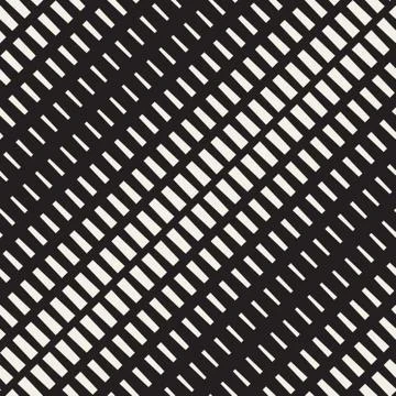 Vector Seamless Black And White Diagonal Halftone Rectangles Pattern Stock Illustration