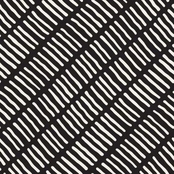 Vector Seamless Black and White Hand Drawn Lines Diagonal Pattern Stockillustratie