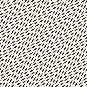 Vector Seamless Black And White Diagonal Lines Halftone Rectangles Pattern Stock Illustration