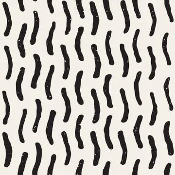 Vector Seamless Black And White Hand Drawn Vertical Lines Pattern Stock Illustration