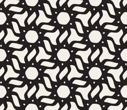 Vector Seamless Black And White Hexagonal Pattern 스톡 일러스트
