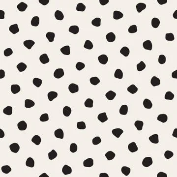 Vector Seamless Black And White Jumble Circles Pattern Stock Illustration