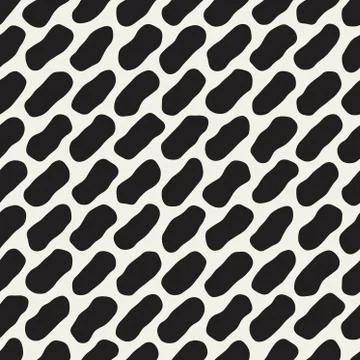 Vector Seamless Black And White Jumble Lines Pattern Stock Illustration