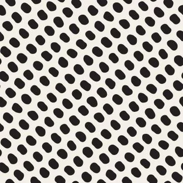 Vector Seamless Black And White Jumble Circles Pattern イラスト素材
