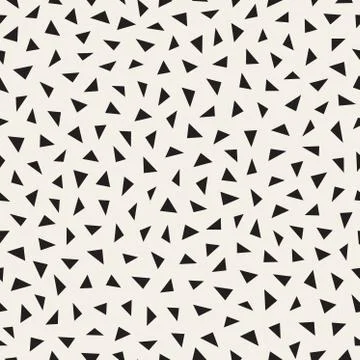 Vector Seamless Black And White Jumble Triangle Pattern 스톡 일러스트