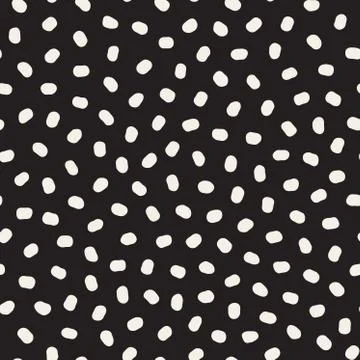 Vector Seamless Black And White Jumble Circles Pattern 스톡 일러스트