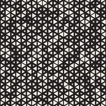 Vector Seamless Black and White Random Size Triangles Grid Pattern Stock Illustration