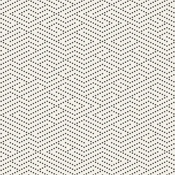 Vector Seamless Black and White Dotted Lines Maze Pattern Illustrazione stock