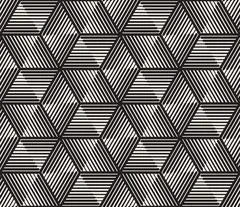 Vector Seamless Black And White Triangle Halftone Grid Geometric