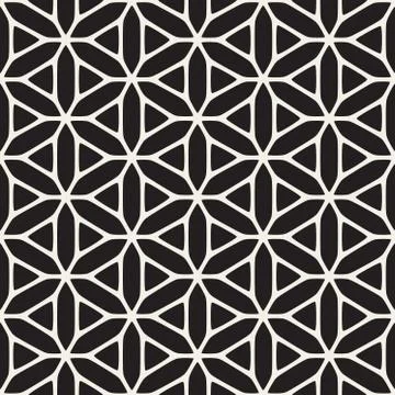 Vector Seamless Black And White Ethnic Geometry Pattern Stock Illustration
