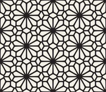 Vector Seamless Black and White Lace Floral Pattern Illustrazione stock