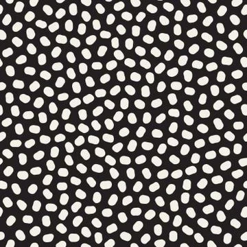 Vector Seamless Black And White Jumble Circles Pattern イラスト素材
