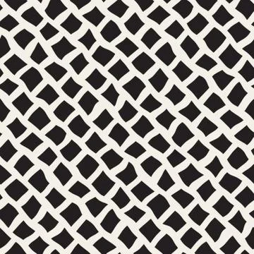 Vector Seamless Black and White Distorted Pavement Pattern Stock Illustration
