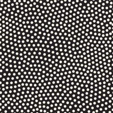 Vector Seamless Black and White Dots Jumble Pattern Stock Illustration
