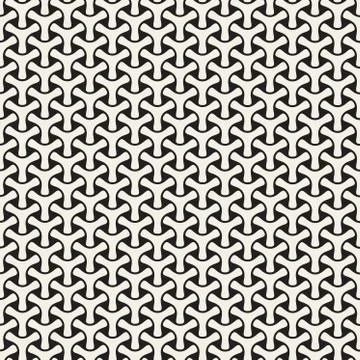 Vector Seamless Black and White Mosaic Triangular Shapes Pattern Stock Illustration