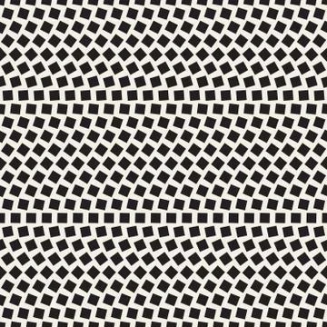 Vector Seamless Black and White Mosaic Squares Pattern 库存插图