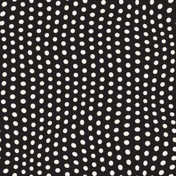 Vector Seamless Black And White Irregular Polka Dots Distorted Pattern Stock Illustration