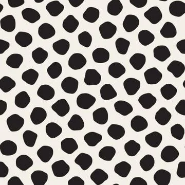 Vector Seamless Black And White Jumble Circles Pattern 스톡 일러스트