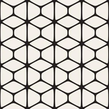 Vector Seamless Black And White Rounded Shapes Pattern 스톡 일러스트
