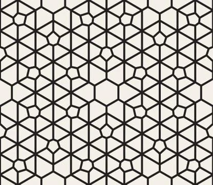 Vector Seamless Black and White Lace Pattern Stock Illustration