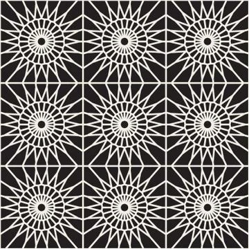 Vector Seamless Black and White Lace Ornamental Pattern Illustrazione stock