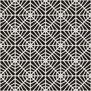 Vector Seamless Black and White Lace Pattern Illustrazione stock