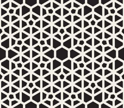 Vector Seamless Black and White Lace Pattern Illustrazione stock
