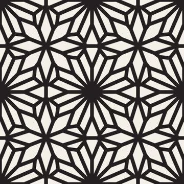 Vector Seamless Black and White Lace Ornamental Pattern Illustrazione stock