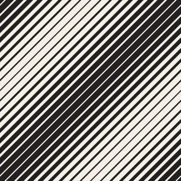 Vector Seamless Black and White Halftone Diagonal Stripes Pattern Illustrazione stock