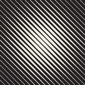 Vector Seamless Black and White Parallel Diagonal Lines Halftone Vignette Stock-Illustration